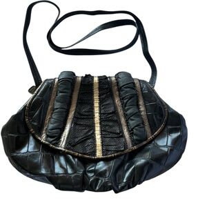 Genuine Leather black Women's Shoulder Bag